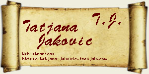 Tatjana Jaković vizit kartica
